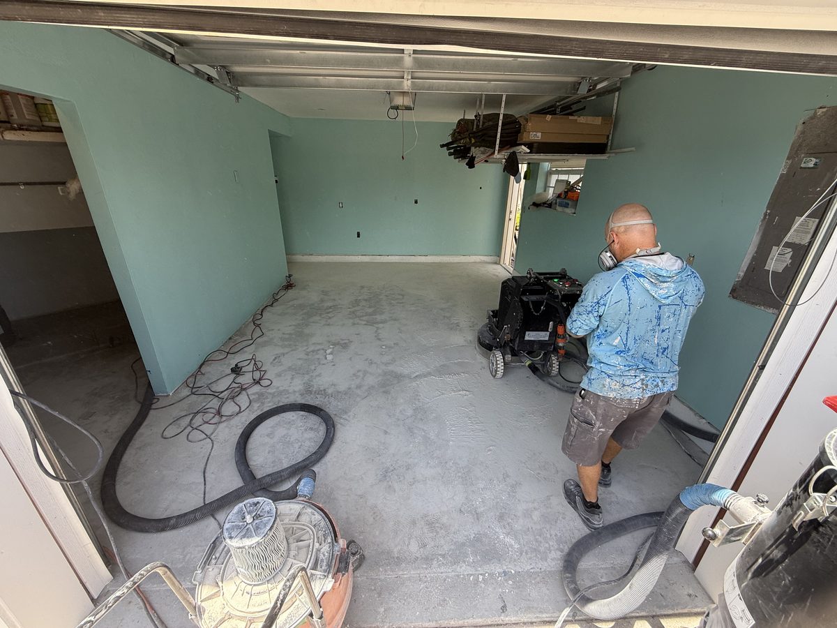 Before — concrete slab